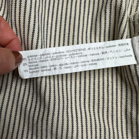 ZARA The Sun Comes Up Black White Striped Snap Shacket Kids Size 3-4 - Picture 5 of 7